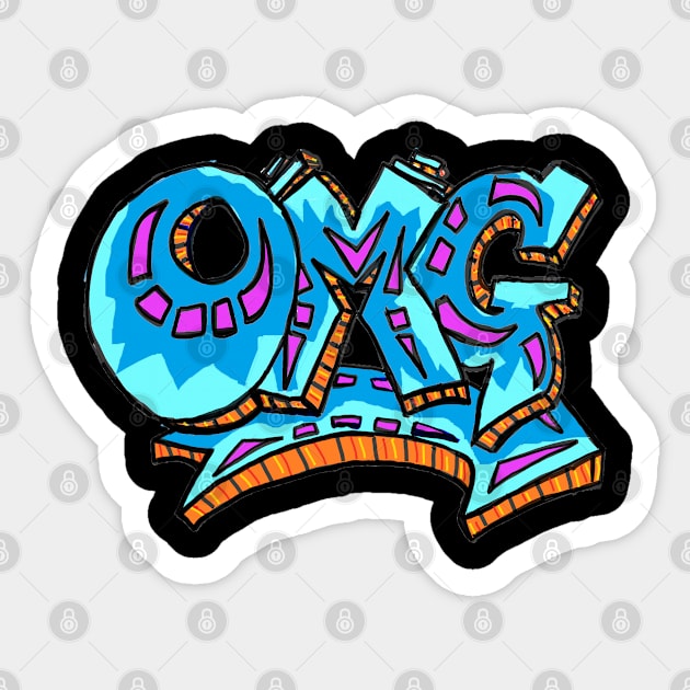 Graffiti Pop OMG by LEG Sticker by LowEndGraphics